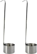 2Pcs 50ml Stainless Steel Wine Dipper Ladle Long Handle Flat Bottom Wine Ladle Measuring Scoop Dipper Spoon with Hook for Scooping Wine Beer Sauce Oil Kitchen Gadgets, Silver
