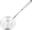 Solid Stainless Steel Spider Strainer Skimmer Ladle, Kitchen Utensils Wire Strainer Pasta Spoon, 7 Inch